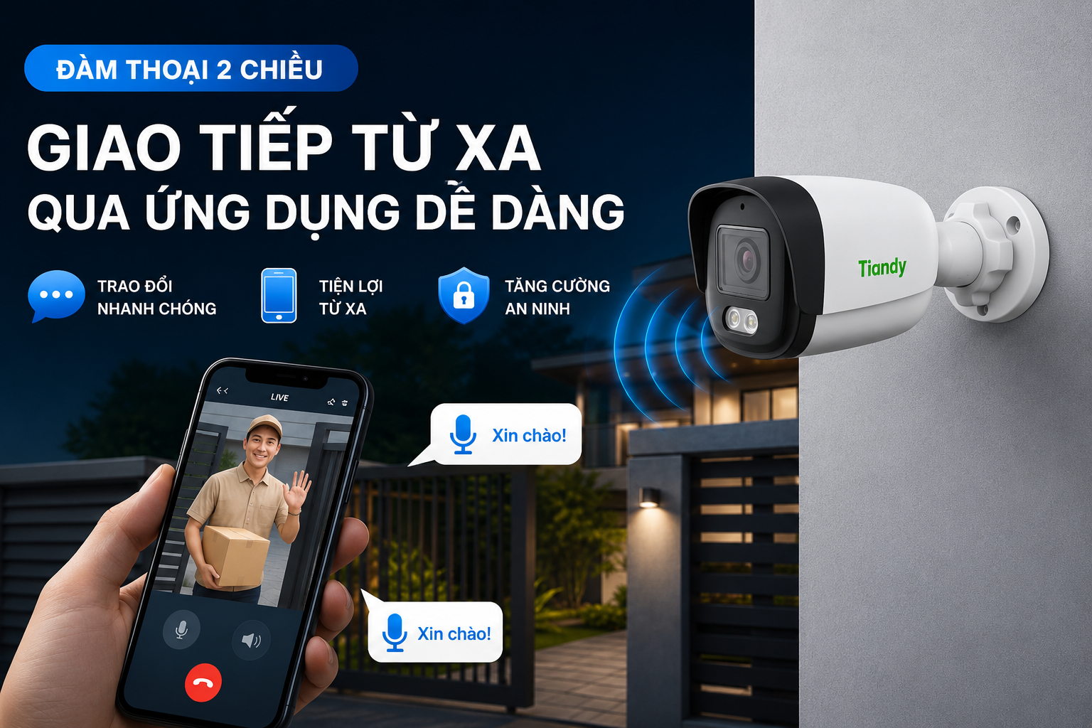 Camera IP Ngoài Trời Tiandy Bullet TC-C32QN