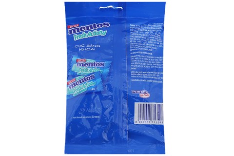 Kẹo cao su Mentos hương Bạc hà gói 112g