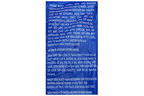 Kẹo cao su Mentos hương Bạc hà gói 112g