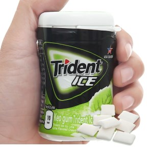 Kẹo gum Trident Ice vị chanh hũ 56g