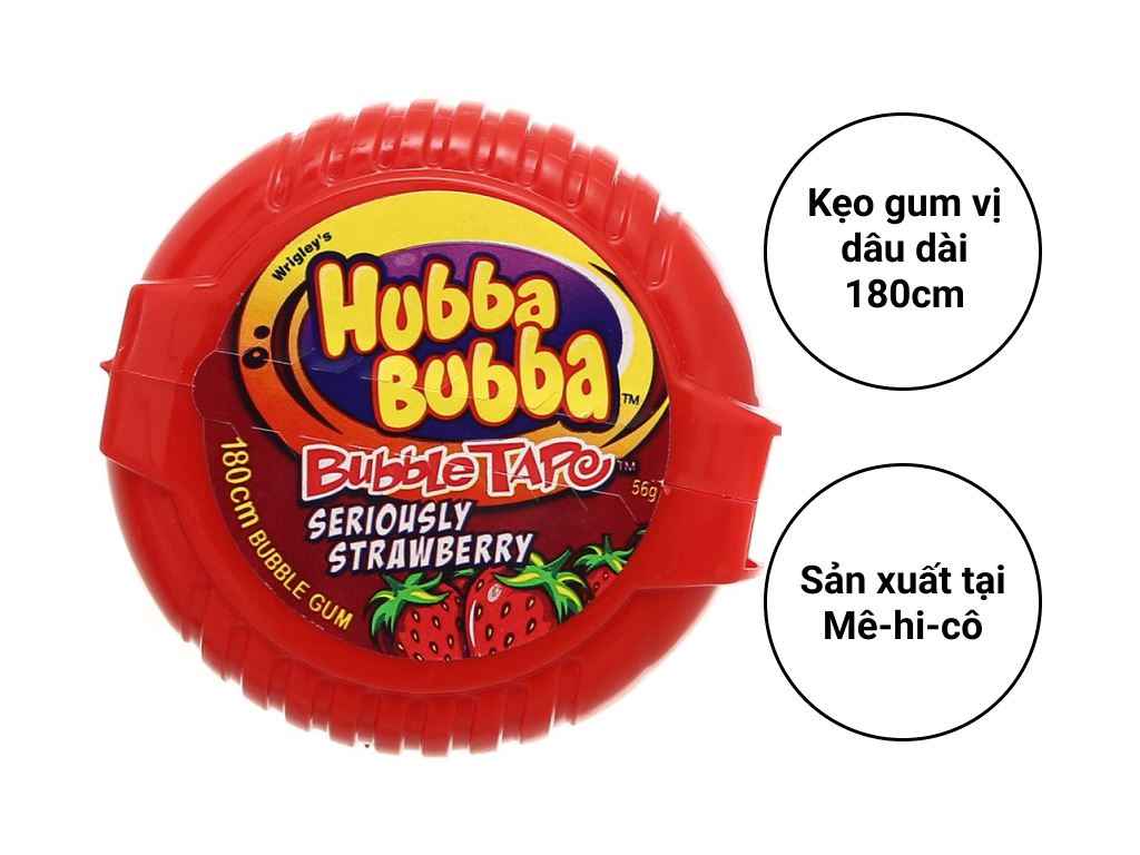 Kẹo Gum Hubba Bubba Vị Dâu 56G Giá Tốt Tại Bách Hoá Xanh