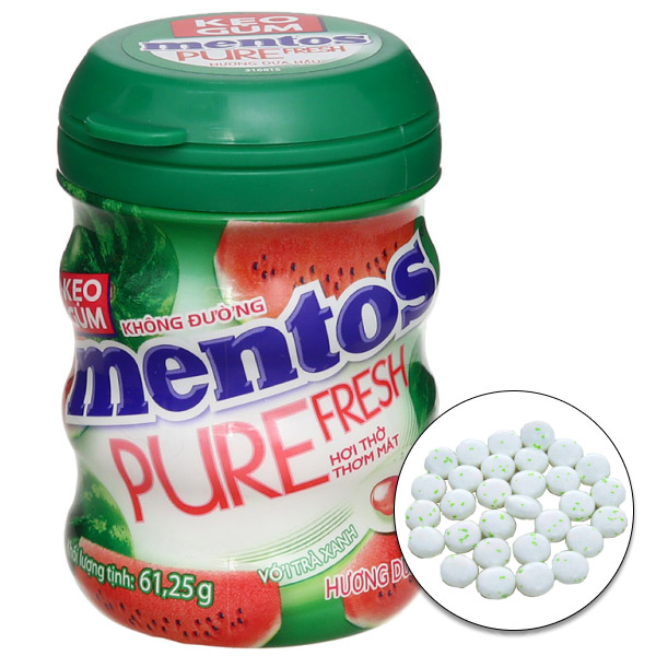 Kẹo gum không đường Mentos dưa hấu 61.25g