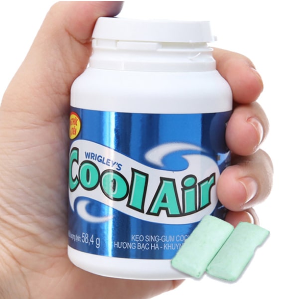 Kẹo sing-gum Cool Air hương bạc hà khuynh diệp hũ 58.4g 0