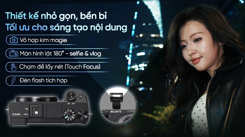 Máy ảnh kỹ thuật số Sony Alpha 6400 ILCE-6400/B AP2