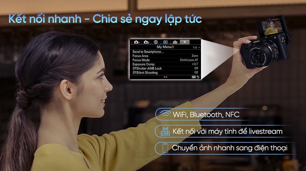 Máy ảnh kỹ thuật số Sony Alpha 6400 ILCE-6400/B AP2