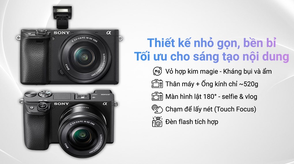 Máy ảnh kỹ thuật số Sony Alpha 6400 ILCE-6400KBQAP2