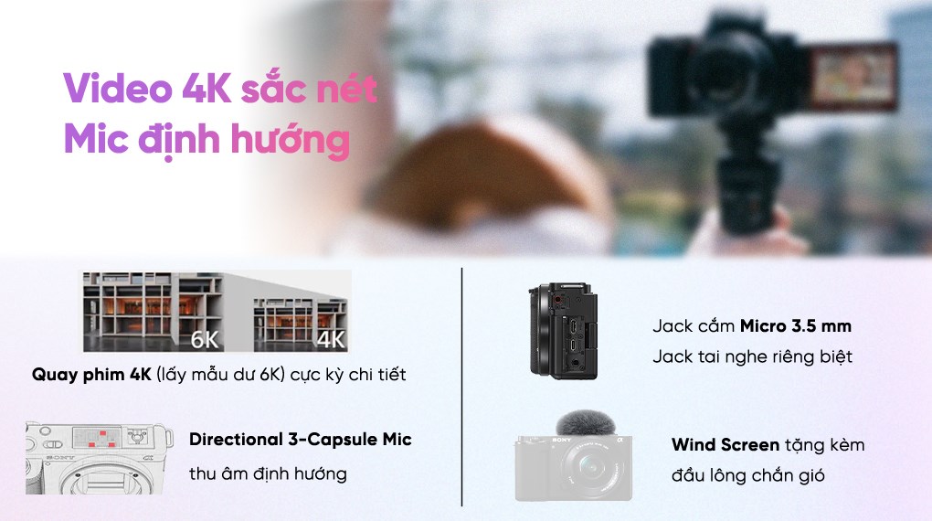 Máy ảnh Vlog Sony ZV-E10K