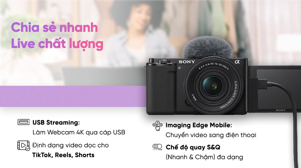 Máy ảnh Vlog Sony ZV-E10K