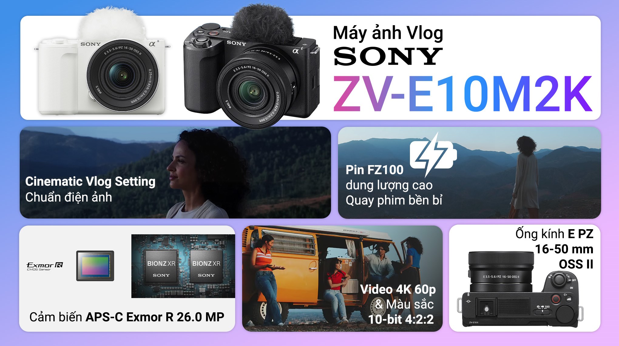 Máy ảnh Vlog Sony ZV-E10M2K