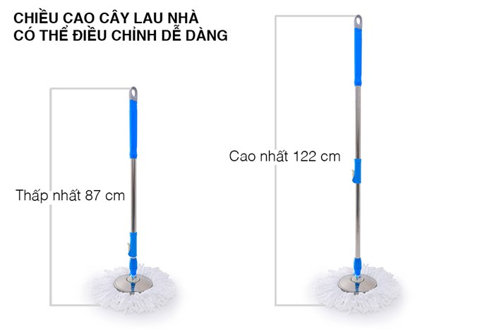 Bộ lau nhà 360 Delites 209 Màu Xanh Dương