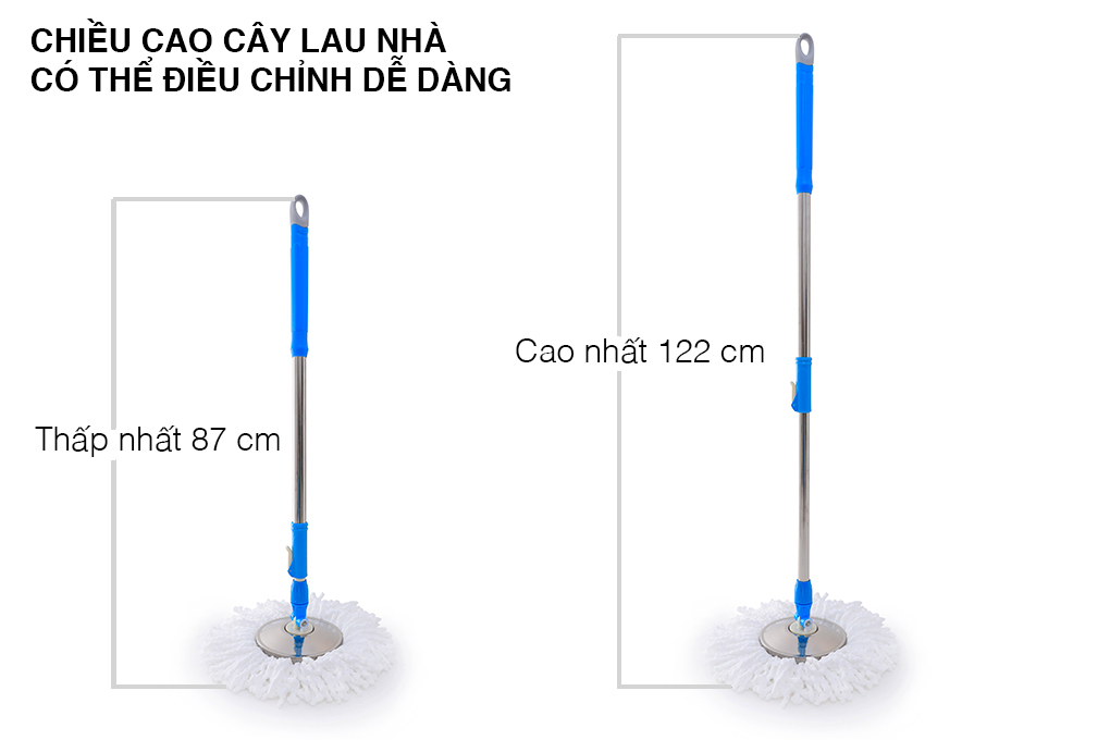 Bộ lau nhà 360 Delites 209 Màu Xanh Dương