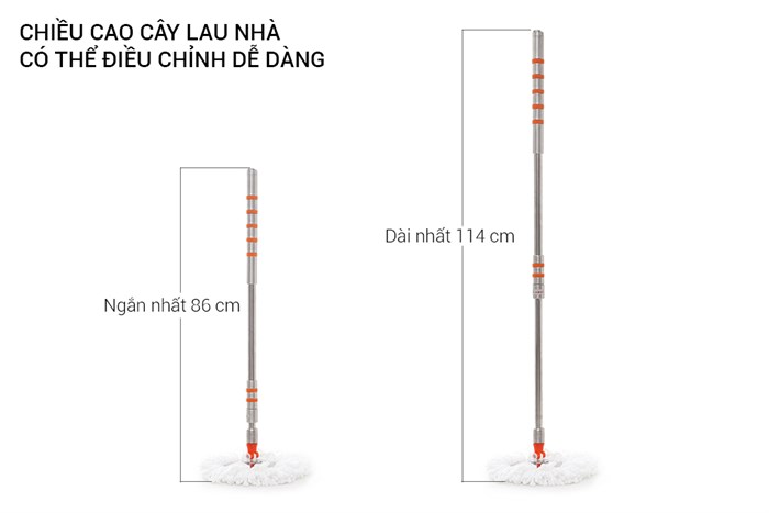 Bộ lau nhà Delites 601 Màu Inox