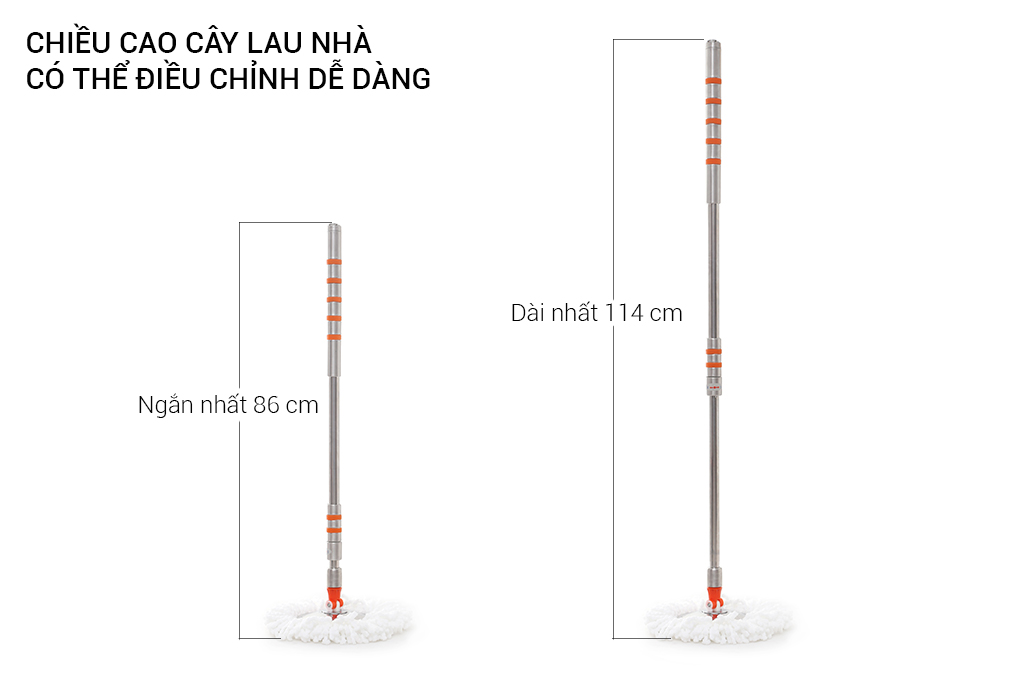Bộ lau nhà Delites 601 Màu Inox