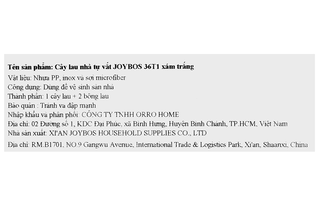 Cây lau nhà tự vắt JOYBOS 36T1 - 10