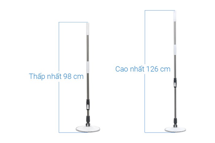 Bộ lau nhà 360 Delites AB0814 Màu Trắng - Xám