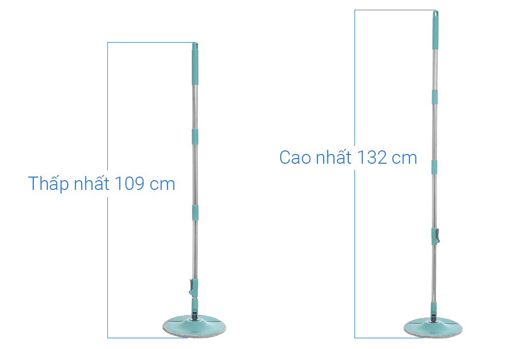 Bộ lau nhà tách nước bẩn Inochi Souji Plus HNK.LNTN.TRSJZZ2 Màu Xanh - Xám
