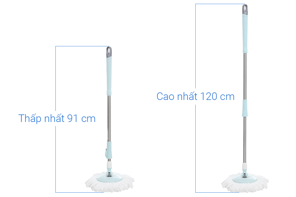 Bộ lau nhà 360 Delites MH - HomePlus X10 Màu Xanh Dương - Xám