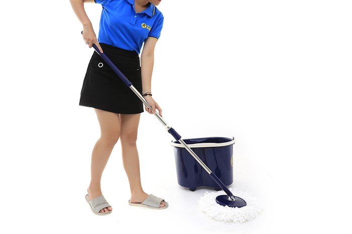 Bộ lau nhà 360 có bánh xe Omega Mop Kokomega 04 Màu Xanh Dương