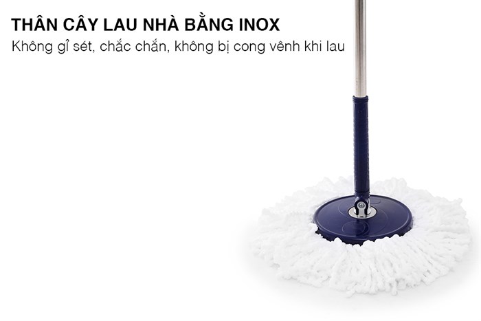 Bộ lau nhà 360 có bánh xe Omega Mop Kokomega 04 Màu Xanh Dương