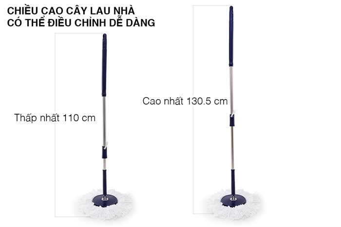 Bộ lau nhà 360 có bánh xe Omega Mop Kokomega 04 Màu Xanh Dương