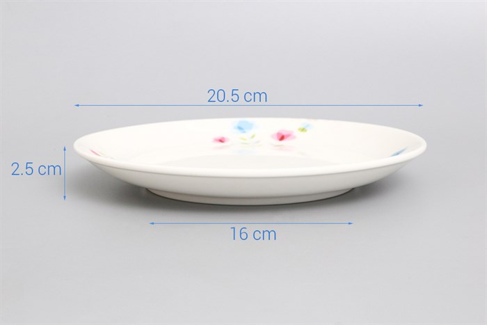 Dĩa sâu sứ 20.5 cm Donghwa DH01-P1408-03V Màu Trắng