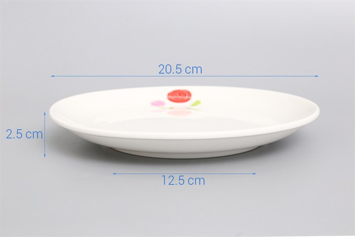 Dĩa sâu sứ 20.5 cm Donghwa DH02-P1408-03R Màu Trắng