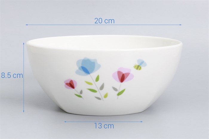 Tô canh sứ 20 cm Donghwa DH01-B1407-01V Màu Trắng