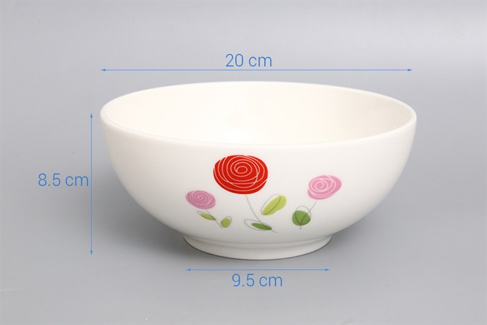 Tô canh sứ 20 cm Donghwa DH02-B1407-01R Màu Trắng