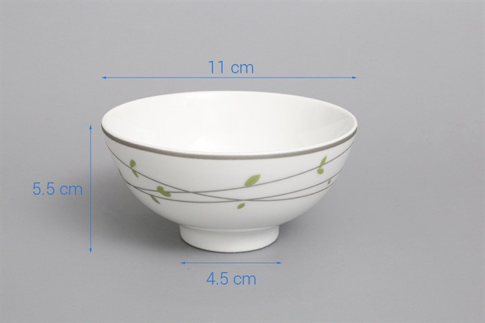 Chén cơm sứ 11 cm Chuan Kuo CK02 89-2023 Màu Trắng