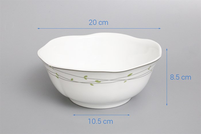 Tô canh sứ 20 cm Chuan Kuo CK02 F84-2023 Màu Trắng