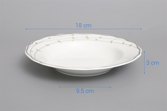 Dĩa sâu sứ 18 cm Chuan Kuo CK02 A7201-2023 Màu Trắng