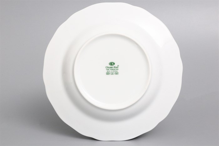 Dĩa sâu sứ 20.5 cm Chuan Kuo CK02 A8201-2023 Màu Trắng