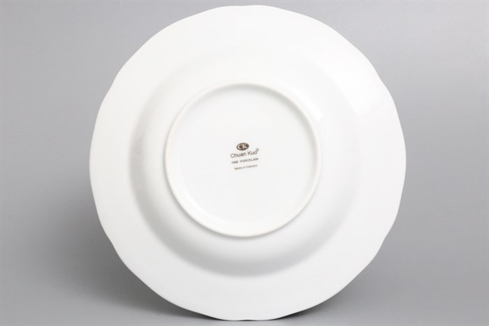 Dĩa sâu sứ 23 cm Chuan Kuo CK01 A9201-1012 Màu Trắng