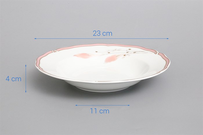 Dĩa sâu sứ 23 cm Chuan Kuo CK01 A9201-1012 Màu Trắng