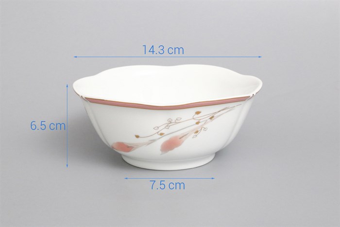 Tô canh sứ 14.3 cm Chuan Kuo CK01 F64-1012 Màu Trắng