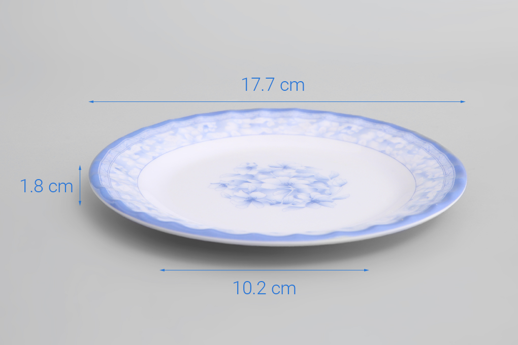 Dĩa cạn nhựa Melamine 17.7 cm Vinh Cơ VCP01-A607