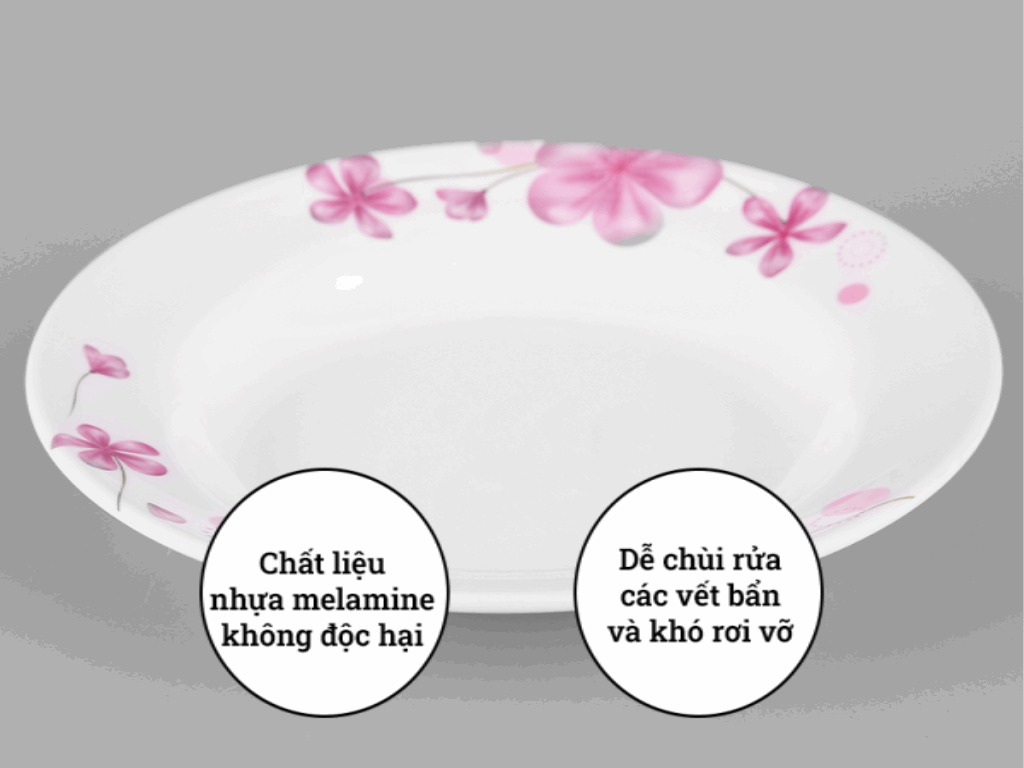 Dĩa nhựa melamine Vinh Cơ VCP02-A5208 2