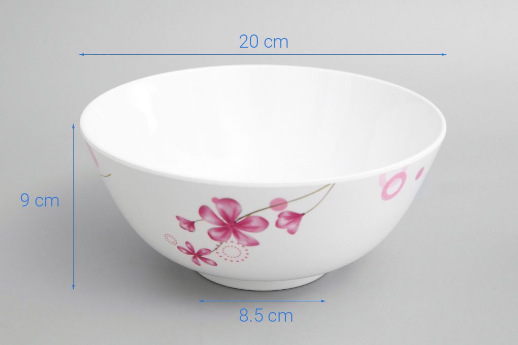 Tô canh nhựa Melamine 20 cm Vinh Cơ VCP02-A6108