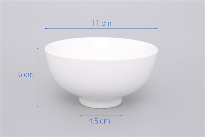 Chén cơm sứ 11 cm Minh Châu MC-C06 Màu Trắng