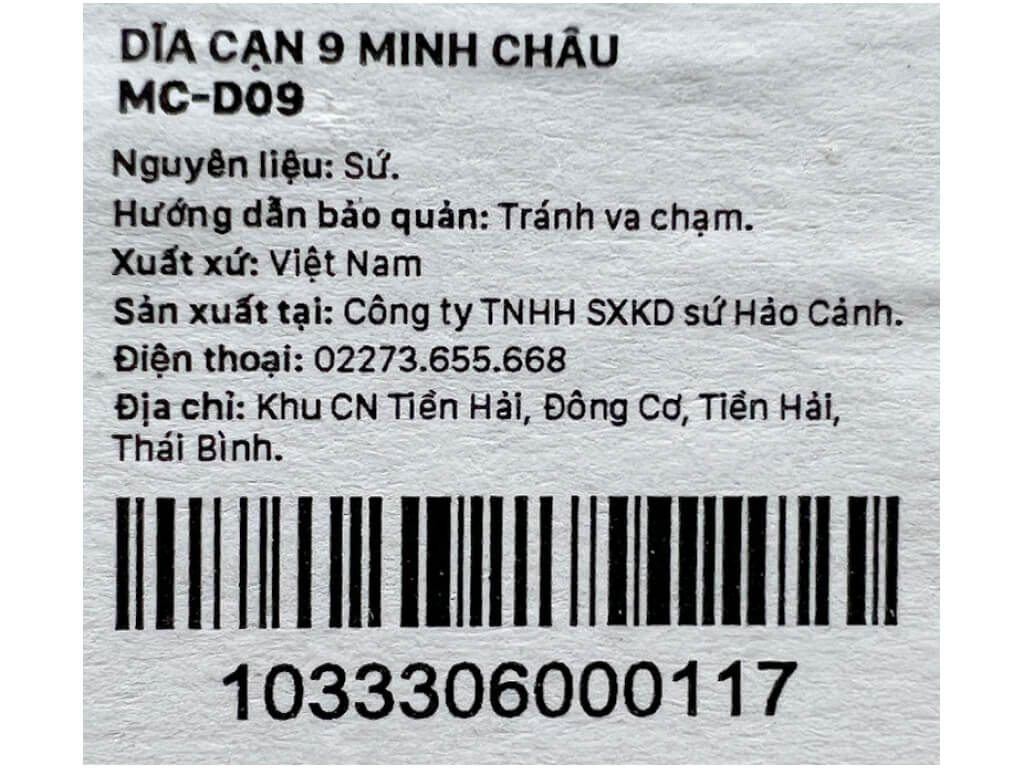 Dĩa sứ Minh Châu MC-D09 6