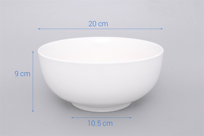 Tô canh sứ 20 cm Minh Châu MC-TH08 Màu Trắng