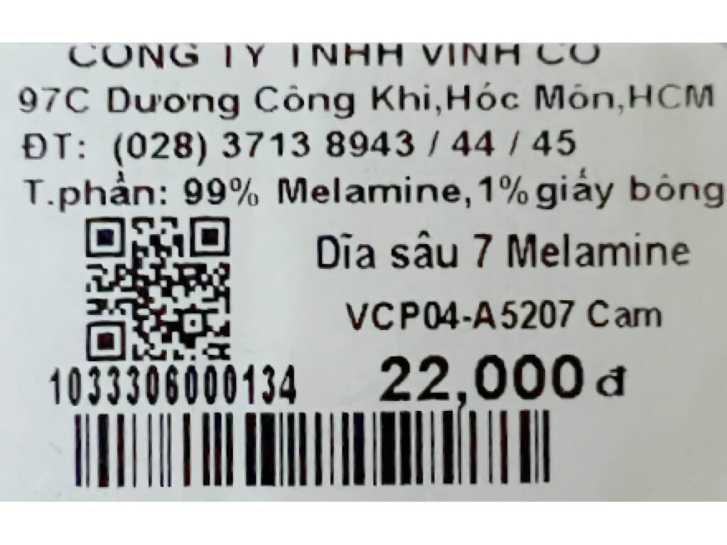 Dĩa nhựa melamine Vinh Cơ VCP04-A5207 6