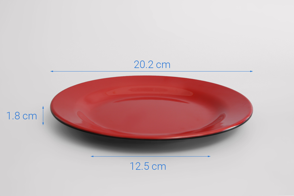 Dĩa cạn nhựa Melamine 20.2 cm Vinh Cơ VCP03-A6008