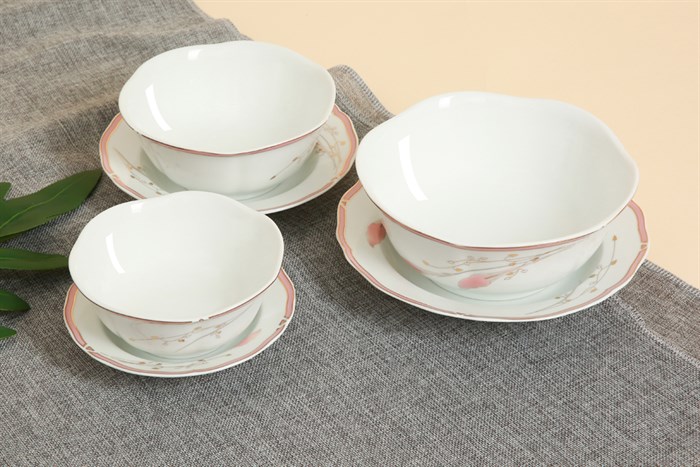 Bộ tô chén đĩa gốm sứ CK 19 món CK01
