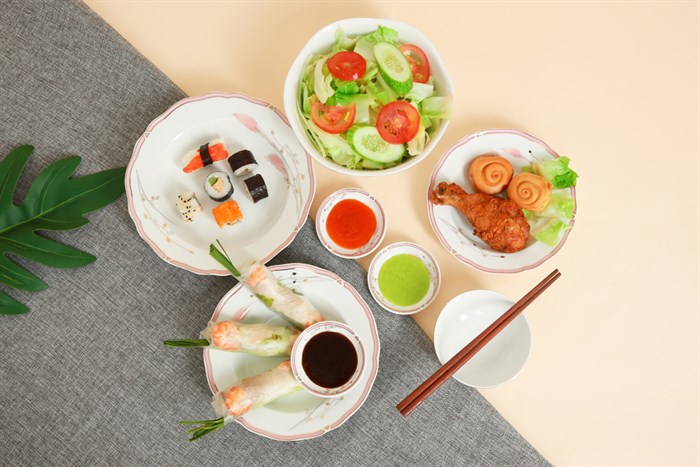 Bộ tô chén đĩa gốm sứ CK 19 món CK01