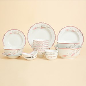 Bộ tô chén đĩa gốm sứ CK 19 món CK01