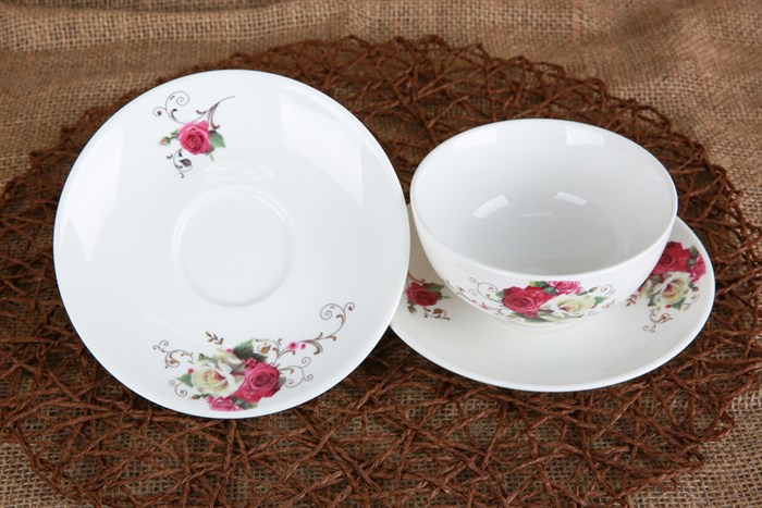 Bộ 17 món tô chén dĩa sứ Minh Châu BQ17 Màu Vàng