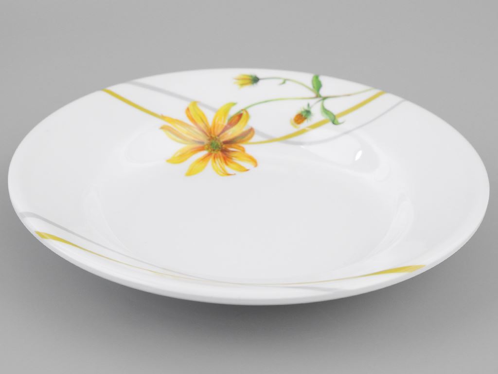 Dĩa nhựa melamine Vinh Cơ A5206 hoa cúc vàng 1