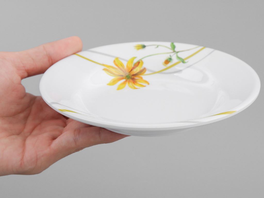Dĩa nhựa melamine Vinh Cơ A5206 hoa cúc vàng 4