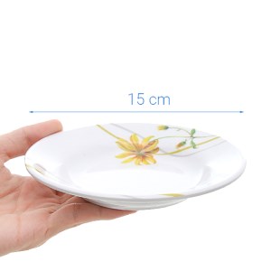 Dĩa nhựa melamine Vinh Cơ A5206 hoa cúc vàng